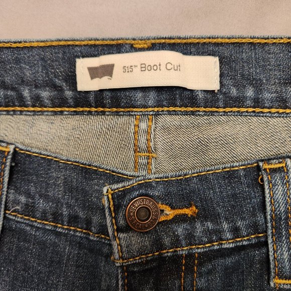 Womens Levi's 515 Bootcut Jeans, Size 12L, Blue - Picture 4 of 7